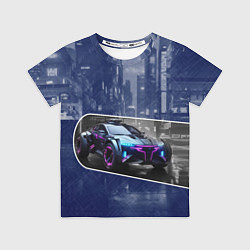 Футболка детская Футуристичный автомобиль, цвет: 3D-принт