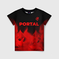 Детская футболка Portal - red gradient посередине