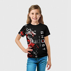 Футболка детская Ghost of Tsushima - snowflakesv, цвет: 3D-принт — фото 2