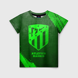 Футболка детская Atletico Madrid - green gradient, цвет: 3D-принт