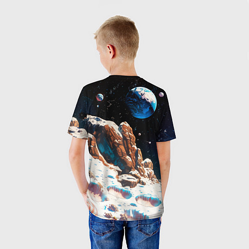 Детская футболка Санта скелет астронавт / 3D-принт – фото 4