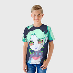 Футболка детская Ребекка - киберпанк, цвет: 3D-принт — фото 2