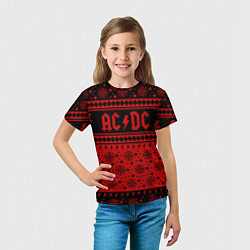 Футболка детская ACDC christmas sweater, цвет: 3D-принт — фото 2