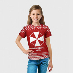 Футболка детская Новогодний Resident Evil, цвет: 3D-принт — фото 2
