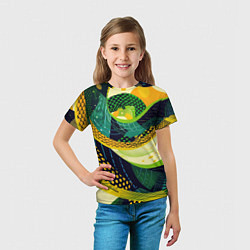 Футболка детская Змеиный паттерн, цвет: 3D-принт — фото 2