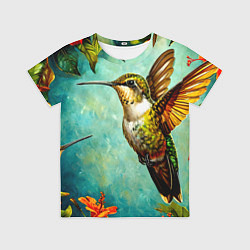 Футболка детская Колибри в природе, цвет: 3D-принт