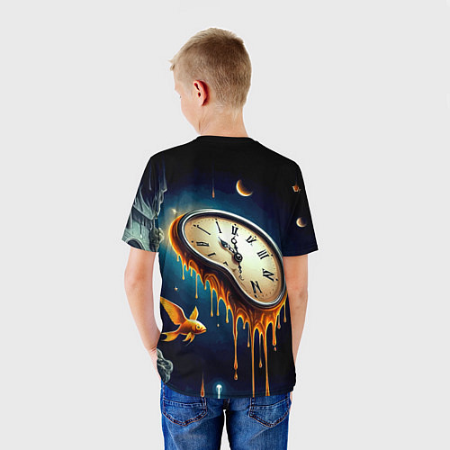 Детская футболка Течение времени - сюрреализм / 3D-принт – фото 4