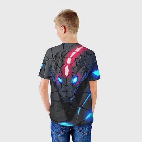 Детская футболка Кибер-змея / 3D-принт – фото 4