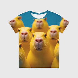 Детская футболка Желтые капибары