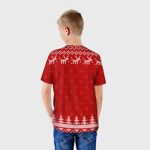 Детская футболка Новогодний Counter Strike с оленями / 3D-принт – фото 4