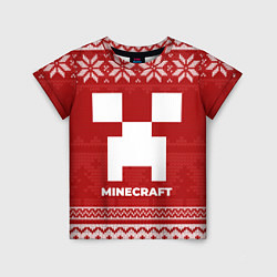 Детская футболка Новогодний Minecraft