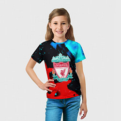Футболка детская Liverpool fire steel, цвет: 3D-принт — фото 2