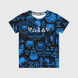 Футболка детская The Witcher logo pattern, цвет: 3D-принт