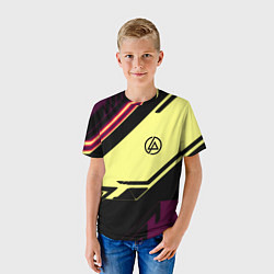 Футболка детская Linkin park geometry steel, цвет: 3D-принт — фото 2