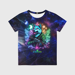 Футболка детская Counter Strike - neon wolf, цвет: 3D-принт