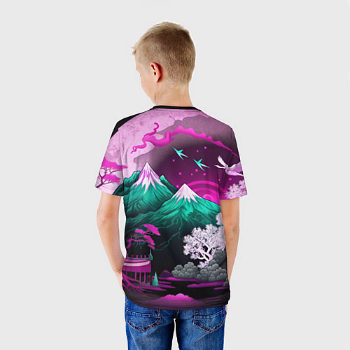 Детская футболка Горы японии природа / 3D-принт – фото 4