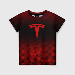 Детская футболка Tesla red poly