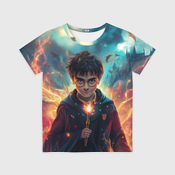 Детская футболка Гарри Поттер с волшебной палочкой