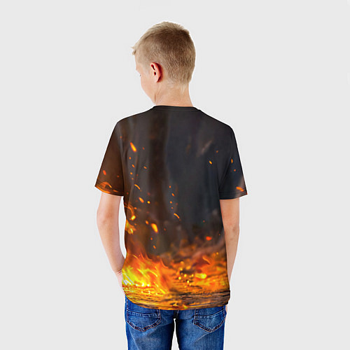 Детская футболка Утенок в огне / 3D-принт – фото 4