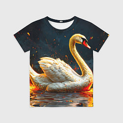 Футболка детская Лебедь в огне, цвет: 3D-принт