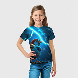 Футболка детская Воробей в грозу, цвет: 3D-принт — фото 2