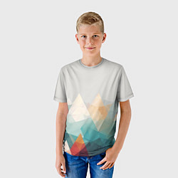 Футболка детская Разноцветный горный хребет, цвет: 3D-принт — фото 2