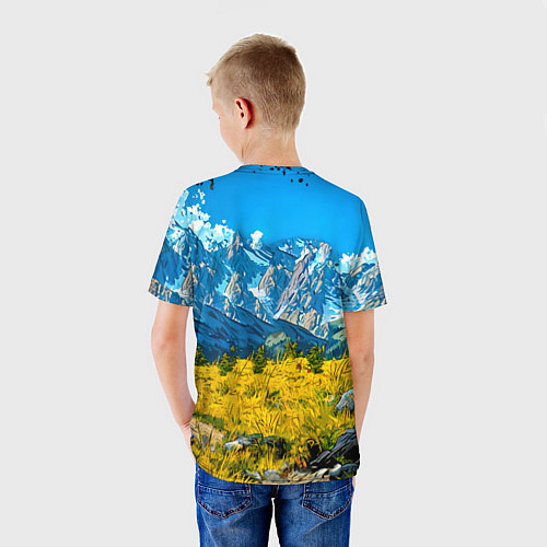 Детская футболка Горный козел / 3D-принт – фото 4