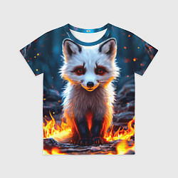 Детская футболка Песец в огне