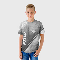 Футболка детская FAW - grey gradient вертикально, цвет: 3D-принт — фото 2
