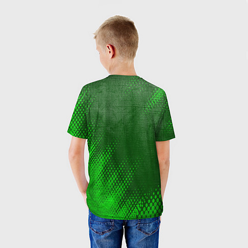 Детская футболка FAW - green gradient вертикально / 3D-принт – фото 4