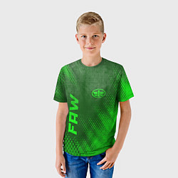 Футболка детская FAW - green gradient вертикально, цвет: 3D-принт — фото 2
