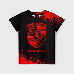 Детская футболка Porsche - red gradient