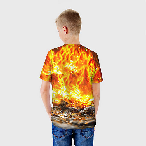 Детская футболка Броненосец в огне / 3D-принт – фото 4
