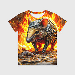 Детская футболка Броненосец в огне