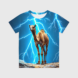 Детская футболка Верблюд и удар молнии
