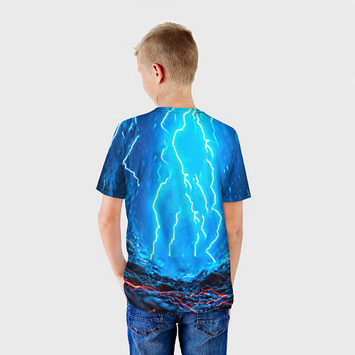 Детская футболка Лось и молния / 3D-принт – фото 4