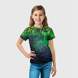 Футболка детская Абстракция - acid web, цвет: 3D-принт — фото 2