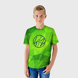 Футболка детская Stray Kids green poly, цвет: 3D-принт — фото 2