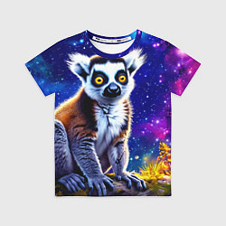Детская футболка Лемур и звездная ночь