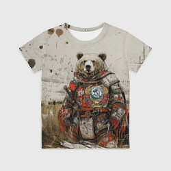 Детская футболка Русский медведь в поле