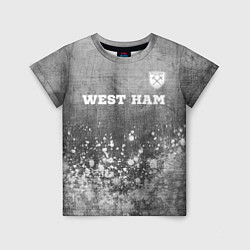 Футболка детская West Ham - grey gradient посередине, цвет: 3D-принт