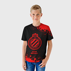 Футболка детская Club Brugge - red gradient, цвет: 3D-принт — фото 2
