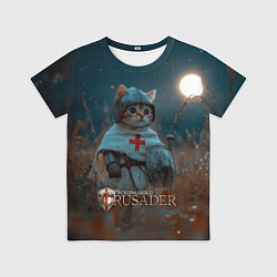 Детская футболка Stronghold Crusader рыцарь котенок
