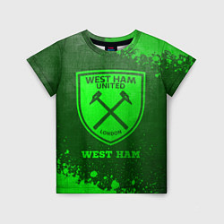 Детская футболка West Ham - green gradient