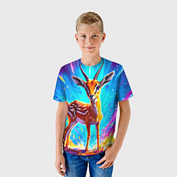 Футболка детская Газель малыш, цвет: 3D-принт — фото 2