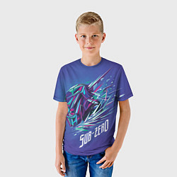 Футболка детская Саб-Зиро синий - Mortal Kombat, цвет: 3D-принт — фото 2