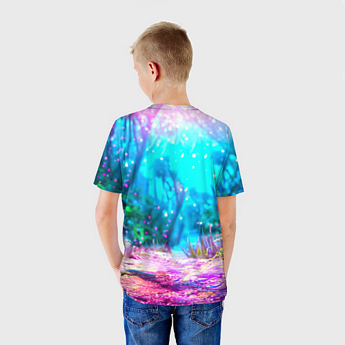Детская футболка Пеликан в сказачном лесу / 3D-принт – фото 4