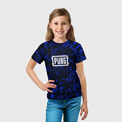 Футболка детская PUBG blue energy, цвет: 3D-принт — фото 2