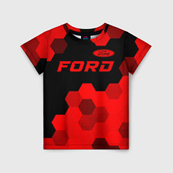 Детская футболка Ford - red gradient посередине