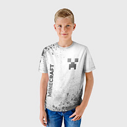 Футболка детская Minecraft - white gradient вертикально, цвет: 3D-принт — фото 2